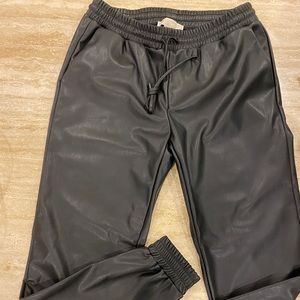 Michael Kors Faux Leather Joggers